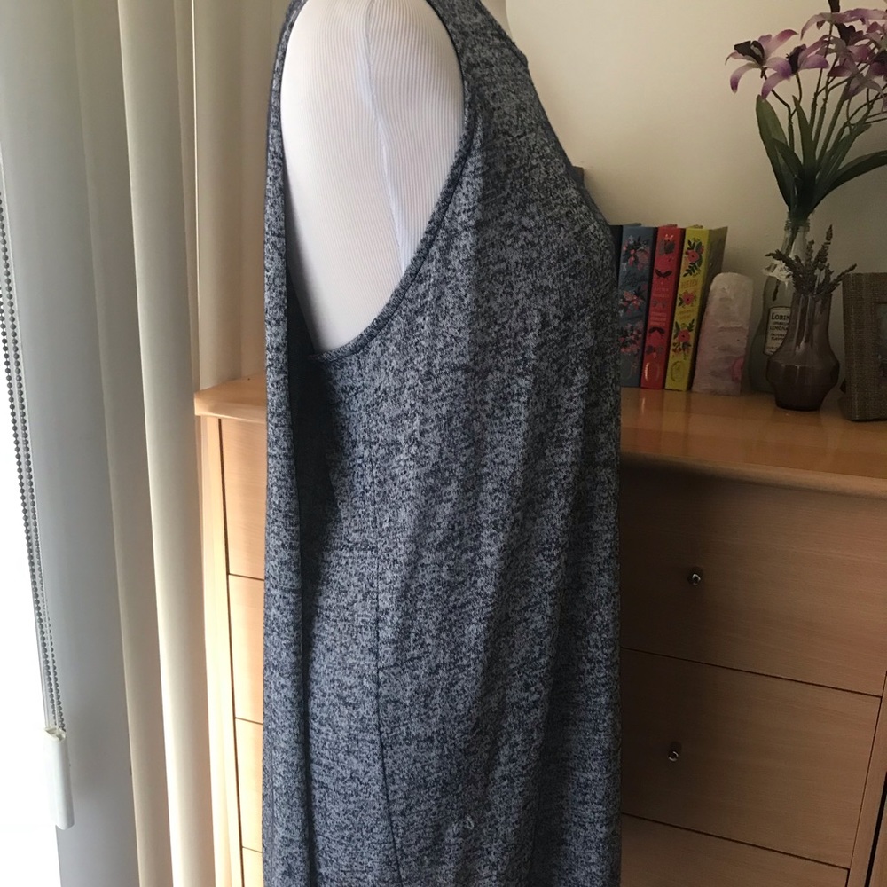 Lightweight Knit Heather Grey Sleeveless Dress